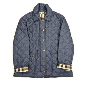 Burberry Women’s Dalry Diamond Quilted Jacket Navy L 8091446